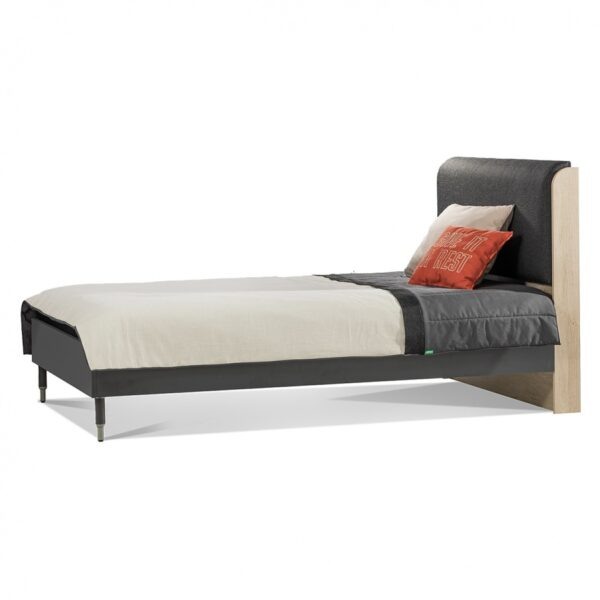 Studentská postel 100x200 magnus - dub sofia/šedá