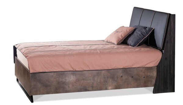 Studentská postel 120x200 s rozděleným úložným prostorem falko - dub