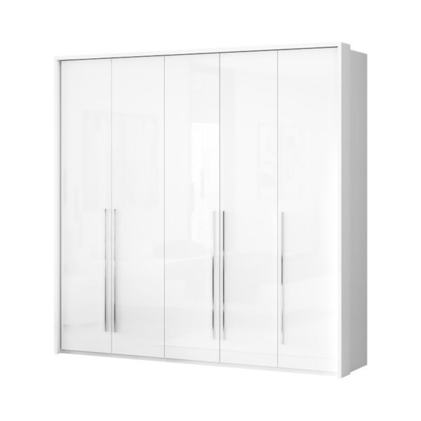 Pětidveřová skříň tiana-bílá - p54b/pn s osvětlením