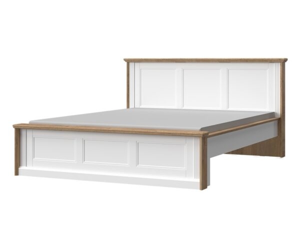 Manželská postel 160x200cm artis - bílá/ořech pacific