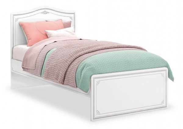 Dětská postel betty 100x200cm - bílá/šedá