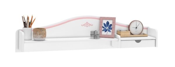 Malý nástavec nad psací stůl betty - bílá/růžová