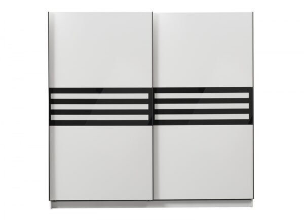 Šatní skříň s posuvnými dveřmi rimini - bílá/černá