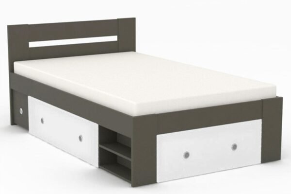 Studentská postel rea larisa 120x200cm s nočním stolkem - graphite