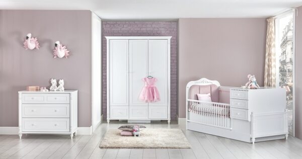Pokoj pro miminko luxor - bílá/růžová