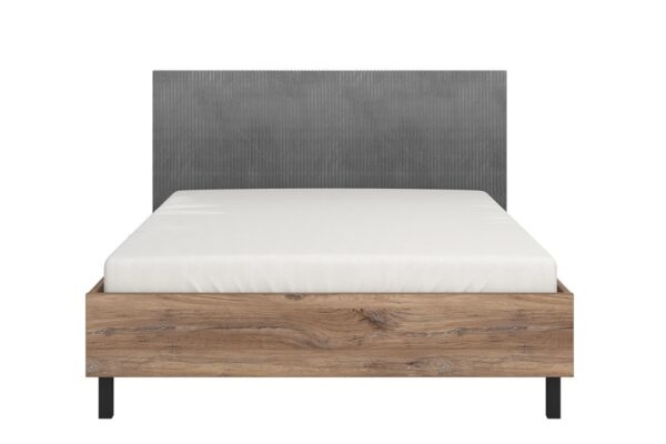 Manželská postel 160x200 donna - dub flagstaff/šedá