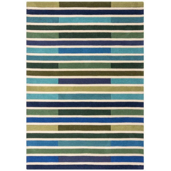 Ručně všívaný kusový koberec Illusion Piano Green/Multi-120x170