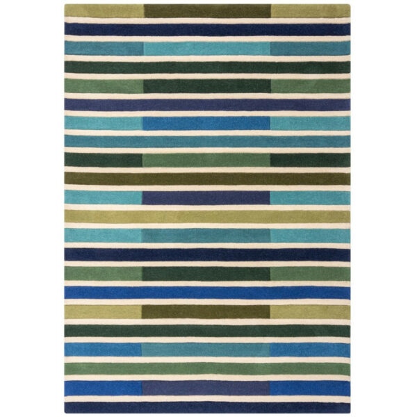 Ručně všívaný kusový koberec Illusion Piano Green/Multi-160x230