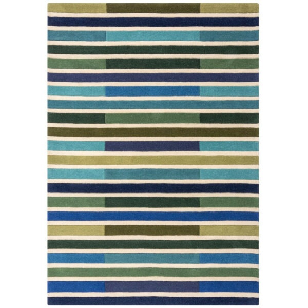 Ručně všívaný kusový koberec Illusion Piano Green/Multi-60x230