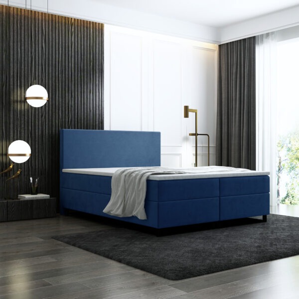 Box spring postel Bodie "2" 160x200 cm modrá