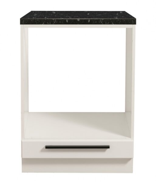 Kuchyňská skříňka na troubu birch-bílá/černá - s pracovní deskou