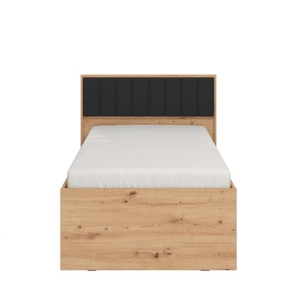 Studentská postel 90x200 geralt - dub artisan/černá