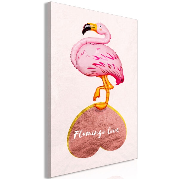 Obraz - Flamingo in Love (1 Part) Vertical