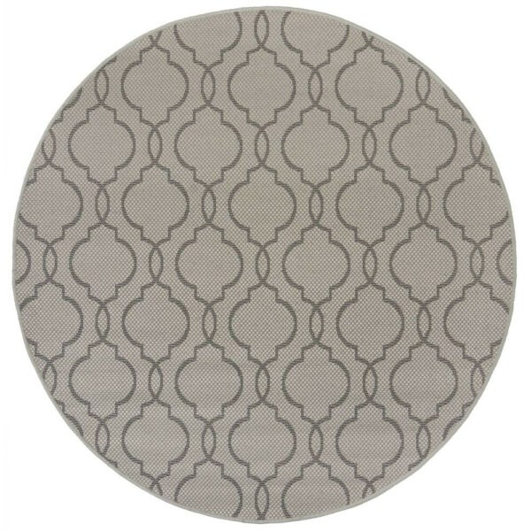 Kusový koberec Florence Alfresco Milan Grey/Black kruh-160x160 (průměr) kruh