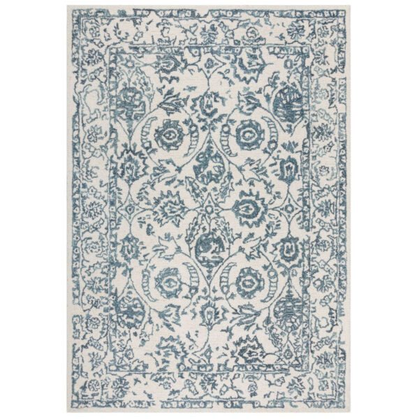 Kusový koberec Wool Loop Yasmin Ivory/Blue-120x170