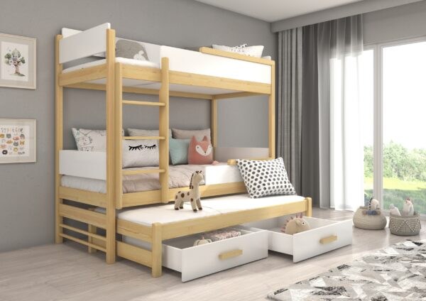 Poschoďová dětská postel Icardi 200x90 cm