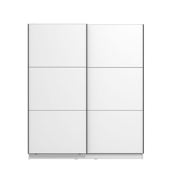 Šatní skříň s posuvnými dveřmi catalina 180-bílá - s led osvětlením