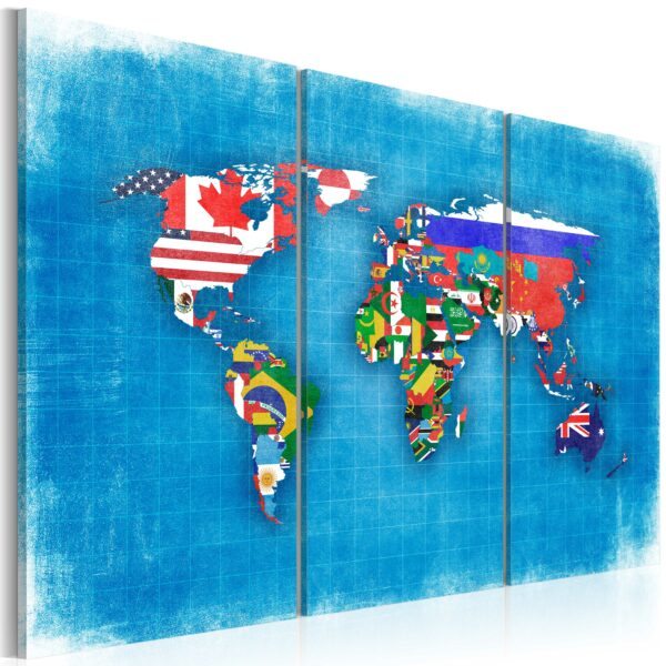Obraz - Flags of the World - triptych