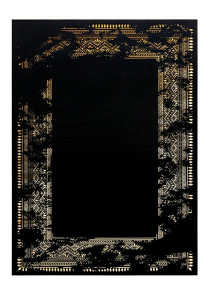 Kusový koberec Gloss 408C 86 glamour black/gold-200x290