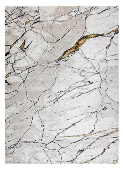 Kusový koberec Gloss 529A 53 3D mramor ivory/beige-280x370