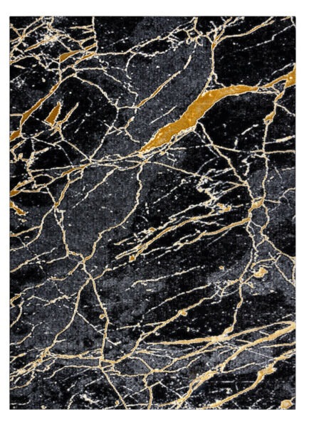 Kusový koberec Gloss 529A 82 3D mramor black/grey-240x330