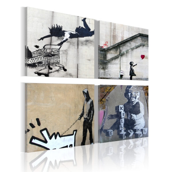Obraz - Banksy - four orginal ideas