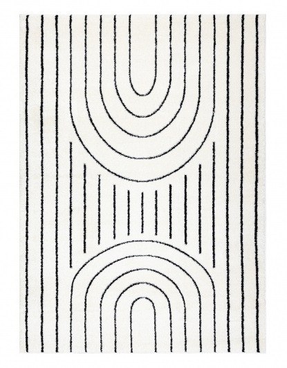 Kusový koberec Mode 8494 geometric cream/black-120x170