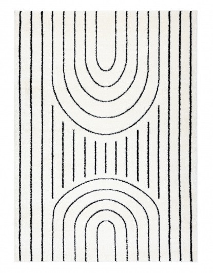 Kusový koberec Mode 8494 geometric cream/black-160x220