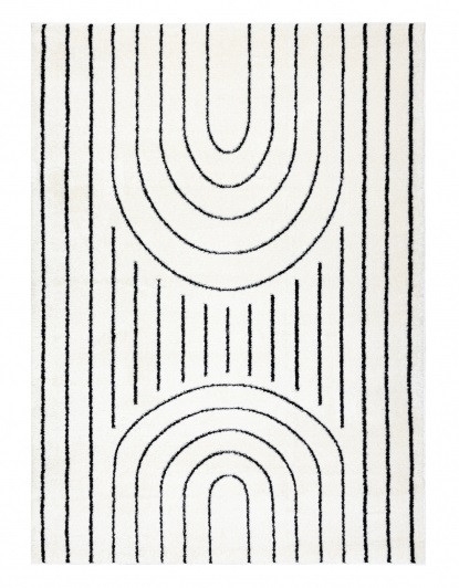 Kusový koberec Mode 8494 geometric cream/black-180x270