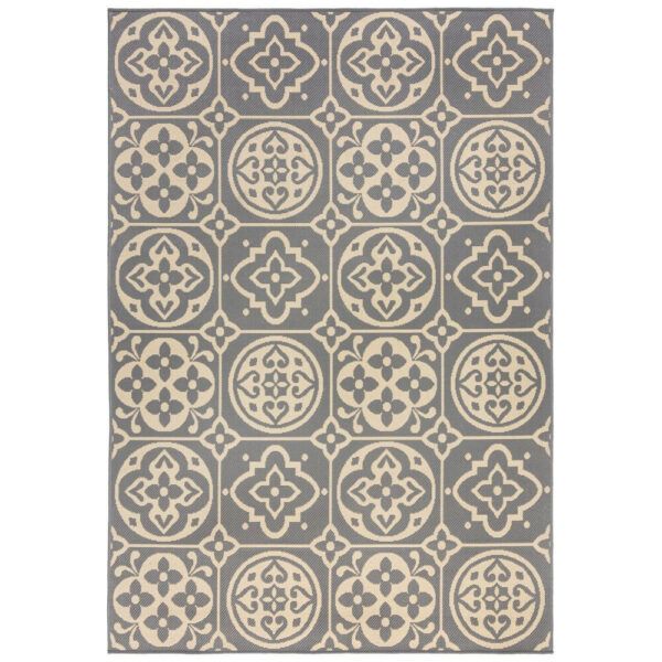 Kusový koberec Florence Alfresco Tile Grey-160x160 (průměr) kruh